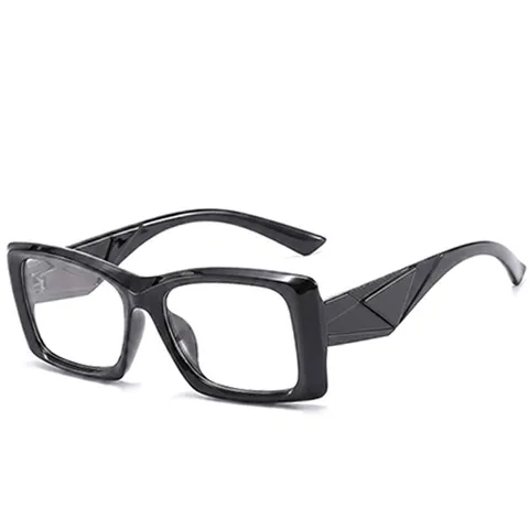 Fashion Square Frame Reading Glasses For Men Women Trendy Color Blocking Geometric Patchwork Temple Magnifying Eyeglasses