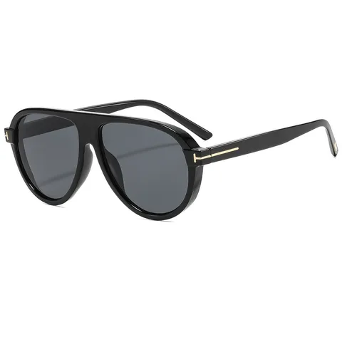 Gafas de Sol de Aviador de PC de Moda para Mujeres Hombres Moda T Bisagra de Metal Montatura Completa Gafas de Sol Gafas de Vacaciones al Aire Libre