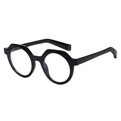 Lunettes de Lecture Vintage Euro-Américain Bloc de Couleur pour Personnes Âgées Femmes Hommes Monture Ronde Polygonale Grossissante À la Mode