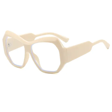 Fashion Irregular Cat Eye Sunglasses For Women Men PC Frame Gradient Clear Lens Retro Geometric Street Style Eyewear UV400
