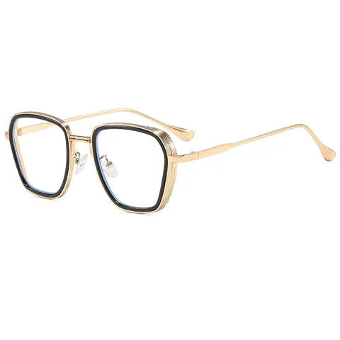 Unisex Vintage Punk Tetrágona Giali Ilíou Metalikó Plhaísio Gradient Lens Retro Eyewear For Men Women Fashion Sun Glasses