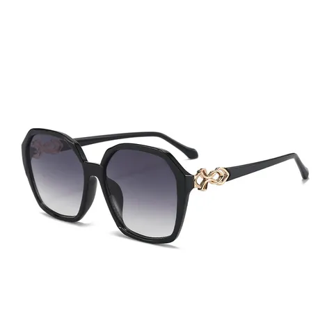 Occhiali da Sole Oversized Poligonali da Donna Moda Montura in Policarbonato Protezione UV Cerniera in Metallo Vacanze Sfumati da Sole
