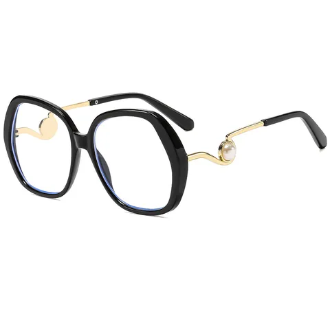 Retro Cat-Eye Sunglasses For Women Men Oversized Gradient Trendy Fashion Eyewear UV400 Metal Plastic Frames Wavy Temples Artificial Pearl Accents Outdoor Beach Party Glasses Gift