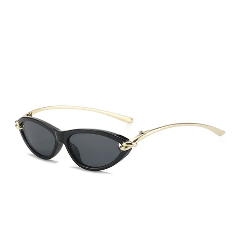 Gafas de Sol de Ojo de Gato de Moda de Acetato y Metal para Mujeres Unisex Protección UV400 Montura Completa Moda Viaje