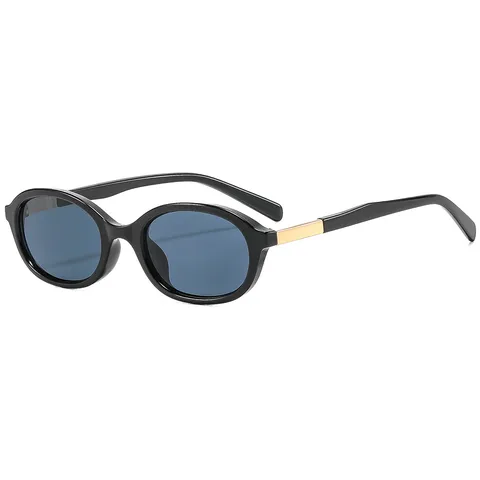 Gafas de Sol Pequeñas Ovaladas de Moda Coreana Para Mujeres Hombres Montura de PC Colorida Retro Gafas de Protección Solar Para Estilo de Calle