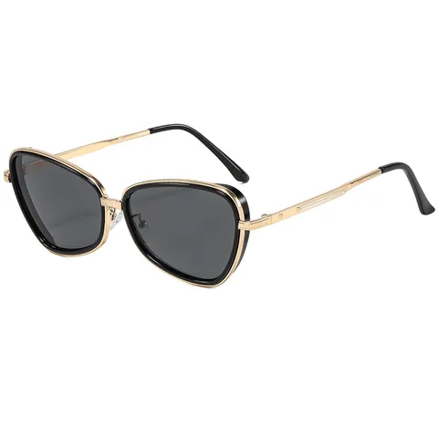 Mode Eckig Katzenaugen Metall Sonnenbrille Für Damen Hip Hop Streetwear Verlauf UV400 Sonnenschutz Outdoor Urlaub Reise Brille