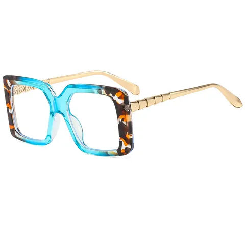 Hip Hop Trendig Oversize Quadratisch Planbrille Für Unisex Kunststoff Metall Vollrand Lustig Mode Brillengestell Für Straßenfotografie