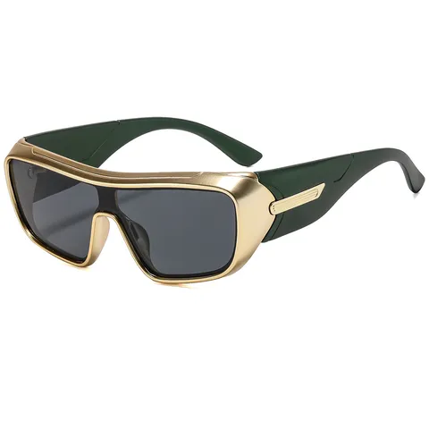 Gafas de Sol Deportivas de Moda Unisex Lente Monopieza Oversize Gafas Protectoras Antiviento Protección UV para Ciclismo al Aire Libre Conducción Viaje