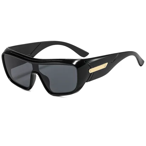 Gafas de Sol Deportivas de Moda Unisex Lente Monopieza Oversize Gafas Protectoras Antiviento Protección UV para Ciclismo al Aire Libre Conducción Viaje