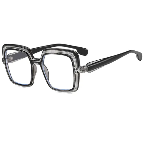 Mode Quadratischer Brillengestell Für Damen Herren Süßigkeitenfarbe PC Rahmen Klare Linsen Trendige Brillen M6250