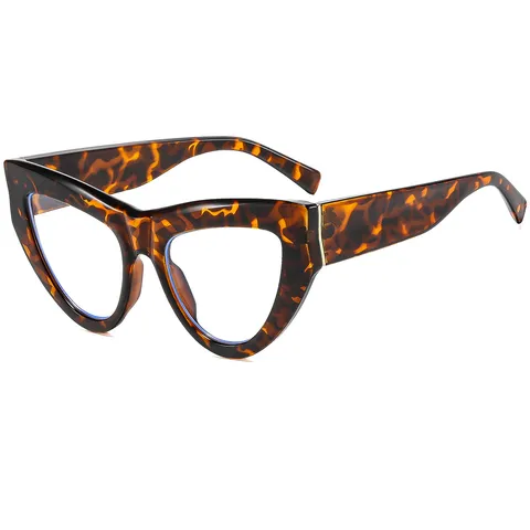 Vintage Katzenauge Blaulichtfilter Brillengestelle Für Damen Nieten Design Kunststoff Vollrand Klarglas Brille