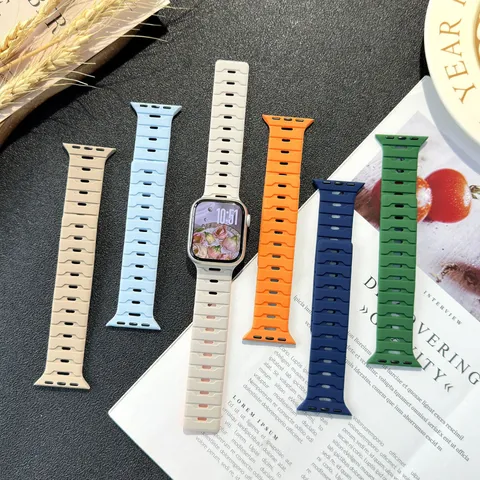 Cinturino per Orologio in Silicone per Smartwatch Dragon Scale Cinturino Magnetico Unisex Sportivo Accessori di Ricambio
