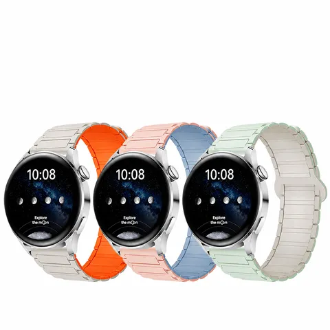 Silicone Magnetic Watch Band For Samsung Huawei Watch Replacement Strap Sport Wristband Smartwatch Accessories