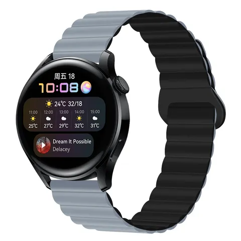 Universal Silicone Magnetic Loop Watch Band Replacement Strap For Smartwatch Fashion Wristband Accessory