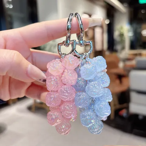 Schattig Acryl Roos Kralen Tashanger Handgemaakt 3D Bloemen Sleutelhanger Auto Decoratie Voor Rugzak Handtas Vrouwen Meisjes Accessoires