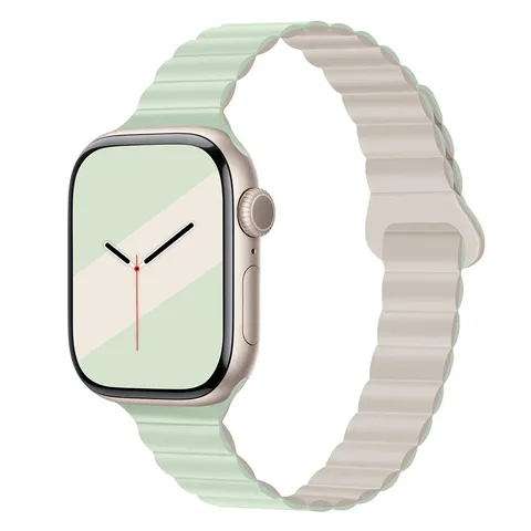 Silikon Magnetisches Uhrenarmband Für Smartwatch Ultra Serie Wellenförmiges Schlankes Ersatzarmband