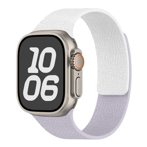 Silicone Watch Strap Contrast Color Litchi Pattern Magnetic Replacement Wristband For Smartwatch Sports Band