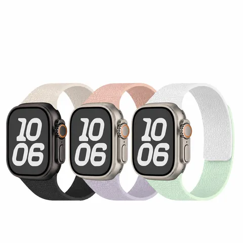 Silicone Watch Strap Contrast Color Litchi Pattern Magnetic Replacement Wristband For Smartwatch Sports Band