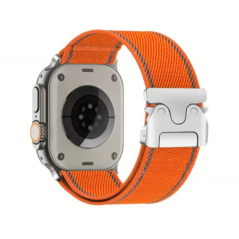 Reflektierendes Nylon Geflochtenes Smartwatch Armband Mit Metallschleife Ersatz Armband Für Outdoor Sport