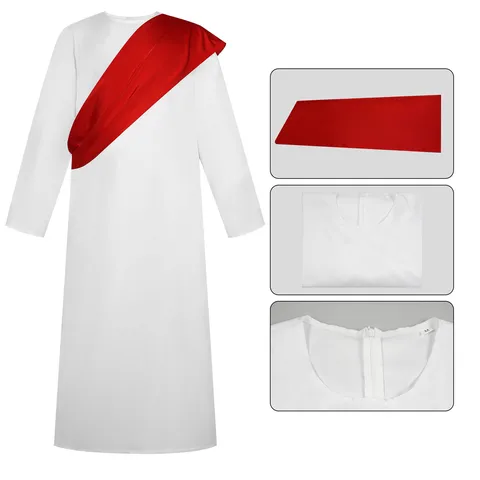Unisex Ενήλικος Ιησούς Cosplay Κοστούμι Ελληνική Ρωμαϊκή Ιστορική Ρόμπα Με Ζώνη Θρησκευτικό Κοστούμι Θεατρική Παράσταση Πάρτι Στολή