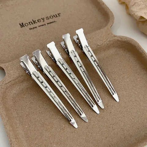 Minimalist Metal Duckbill Hair Clips For Volumizing Hair Roots Seamless Silver Bangs Hairpins Styling Styling Position Headwear For Women Daily