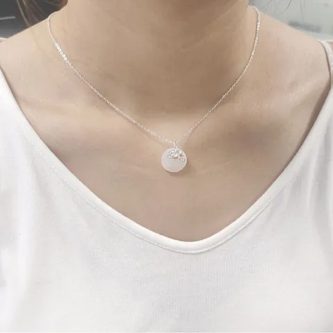 Chinesischer Stil Kupfer Blumen Anhänger Halskette Vintage Nationaler Chalzedon Kette Choker Für Damen Täglichen Schmuck