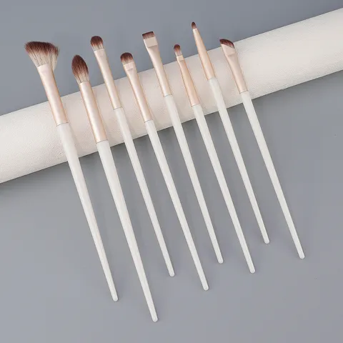 Professionele Oog Make-up Penseel Set Synthetische Vezel Kunststof Handvat Precisie Eyeliner Wenkbrauw Penselen
