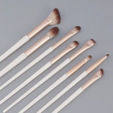 Professionele Oog Make-up Penseel Set Synthetische Vezel Kunststof Handvat Precisie Eyeliner Wenkbrauw Penselen
