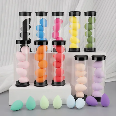 Mini Makeup Sponge Egg Set Hydrophilic Polyurethane Cosmetic Powder Puff For Wet Dry Dual Use Beauty Tools