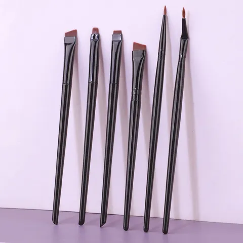 Professional Makeup Brush Set Plastic Handle Aluminum Tube Artificial Fiber Eyeliner Eyebrow Eyeshadow Detail Brush Kits For Women Beauty Tool