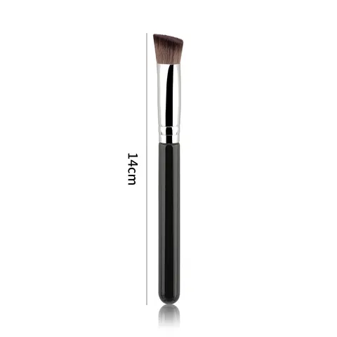 Angled Triangle Highlighter Concealer Brush Soft Synthetic Fiber Wooden Handle Precise Makeup Tool For Face