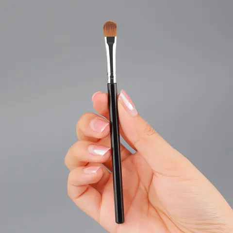 Brocha de Maquillaje Individual de Fibra Sintética Mango de Plástico Brocha para Sombra de Ojos Delineador Corrector para Mujeres Herramientas Cosméticas