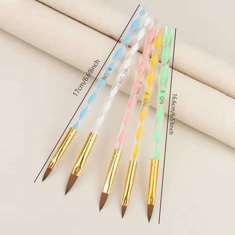 Professional Crystal Barrel Nail Art Brush Liner Drawing Painting UV Gel Phototherapy Extension Painting Pen Sets