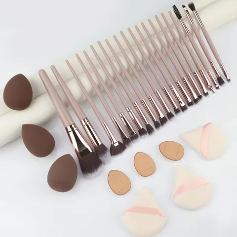 Multifunctional Makeup Brush Set Professional Synthetic Fiber Bristles Eye Shadow Powder Powder Puff Cosmetic Tool Kit for Daily Beauty Travel Varity Styles