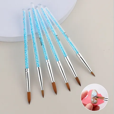 Klar Strass Nagelkunst Pinsel Set Acryl Flüssigkeit Pulver Verlängerung Phototherapie Schnitzer Blume Gemalt Zeichnung Polnisch Stift