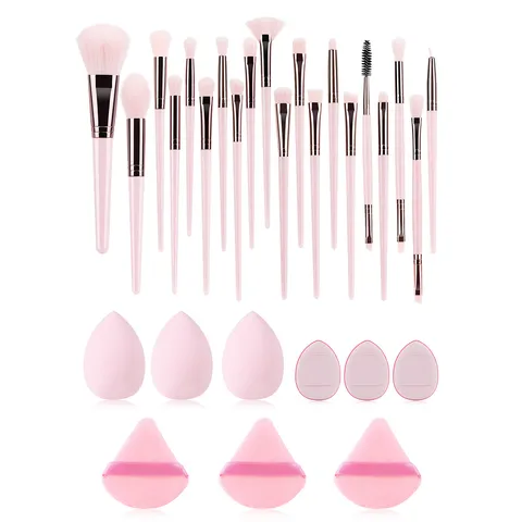 Multifunctional Makeup Brush Set Professional Synthetic Fiber Bristles Eye Shadow Powder Powder Puff Cosmetic Tool Kit for Daily Beauty Travel Varity Styles