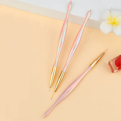 Nail Art Brush Liner Brush Set Plastic Handle Fine Detail Painting Drawing Pen For Manicure Tools