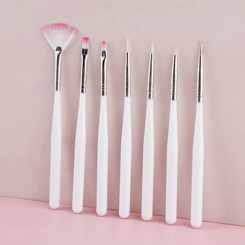 Set di Pennelli Professionali per Nail Art per Pittura Liner Estensione Sfumatura Impugnatura in Resina Kit di Strumenti per Pennelli per Lucidatura Gel Acrilico