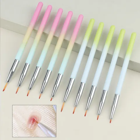 Professional Gradient Nail Art Brush Set Liner Painting Pen UV Gel Extension Carving Tool For Manicure Salon DIY Home Use