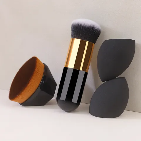 Professional Makeup Brush Set Foundation Blending Sponges Soft Synthetic Bristles Face Powder Brushes Kit Cosmetic Tools