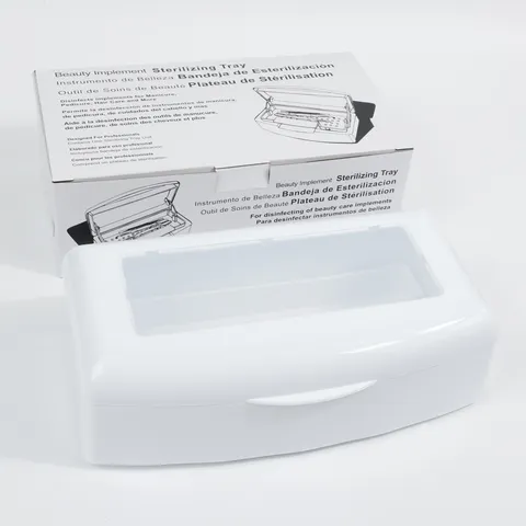 Professional Nail Art Tool Disinfection Box Plastic Removable Tray Sterilizer Case Multi Function Manicure Organizer Cleaning Tray Box