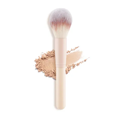 Brocha de Maquillaje de Llama Única Iluminador Colorete Polvo Contorno Herramienta Cosmética Degradado Fibra Suave Mango Madera Brocha Belleza