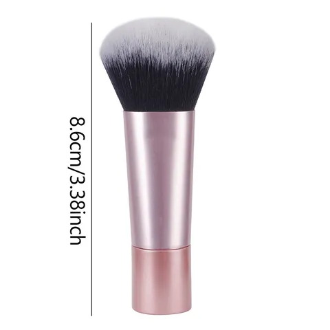 Portable Mini Makeup Brush Soft Synthetic Fiber Blush Powder Brush Pink Handle Professional Cosmetic Tool for Beginners