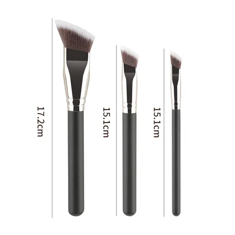 Schräg Concealer Make-up Pinsel Weiche Borsten Makellose Foundation Pinsel Metallgriff Kosmetik Schönheit Werkzeug Gesicht Kontur Blending