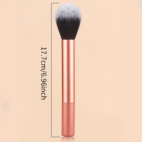 Portable Mini Makeup Brush Soft Synthetic Fiber Blush Powder Brush Pink Handle Professional Cosmetic Tool for Beginners