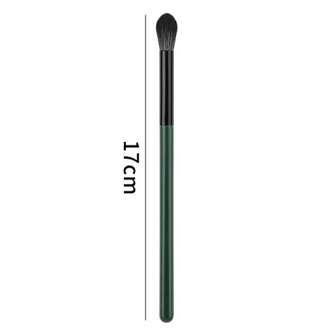 Green Flame Highlighter Makeup Brush Soft Synthetic Fiber Wood Handle Professional Face Contouring Highlighting Makeup Tool