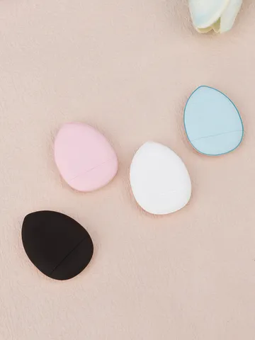 Mini Houppe de Maquillage pour Doigt Utilisation Sèche et Humide Forme de Goutte d'Eau Éponge Houppe Cosmétique pour Fond de Teint Correcteur Outils de Maquillage du Visage