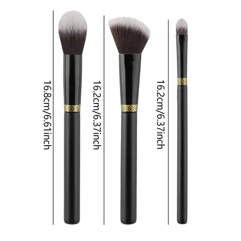 Professional Makeup Brush Wooden Handle Synthetic Hair Contour Highlighter Eyeshadow Brushes Beauty Tool