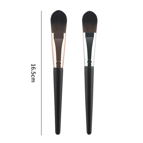 Flat Tongue Foundation Brush Wooden Handle Soft Fiber Hair Liquid Foundation BB Cream Face Makeup Tool