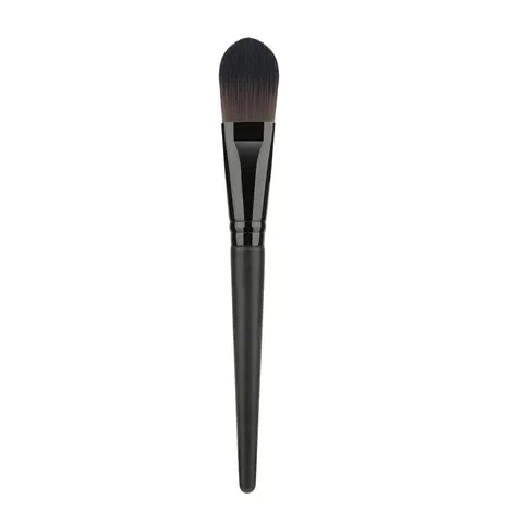 Professional Foundation Makeup Brush Soft Synthetic Hair Wooden Handle Tongue Shape Liquid BB Cream Face Beauty Tool